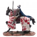 Chevalier des croisades sur cheval de guerre modèle D