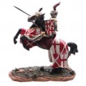Chevalier des croisades sur cheval de guerre modèle A