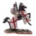 Chevalier des croisades sur cheval de guerre modèle B