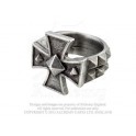 Bague Alchemy Gothic "Cross of Iron"