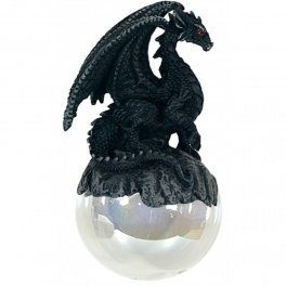 Dragon sur sa boule à suspendre "Black"