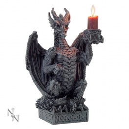Bougeoir dragon noir "Light Keeper"