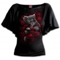 T-shirt "Bed of Roses" manches chauve-souris